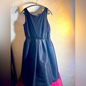 Party Dress by R&M Richards black w sequin embellishment at waist,evening/ prom